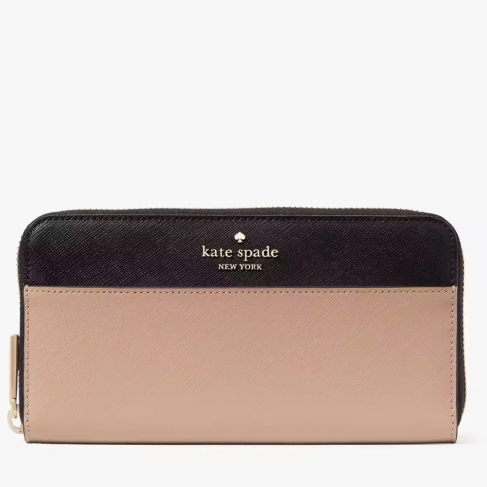 ♠️New w/ Tags Kate Spade Toasted Hazelnut Multi Madison Large Continental